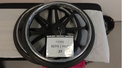 Imagem de PAR DE RODAS 24" AERO-FLEX CPOM EIXO EXTRACÇÃO RÁPIDA